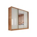 Ver imagem 1 de Guarda Roupa 3 Portas de Correr e 8 Gavetas C/ Espelho Arezzo/medelim Cumaru/fendi - Novo Horizonte