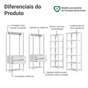 Ver imagem 5 de Guarda-Roupa Closet Modulado 4 Gavetas 258 cm Valencia Madesa 03