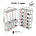 Ver imagem 4 de Guarda-Roupa Closet Modulado 4 Gavetas 258 cm Valencia Madesa 03