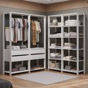 Ver imagem 2 de Guarda-roupa Closet Modulado 4 Gavetas 258 Cm Valencia Madesa 03