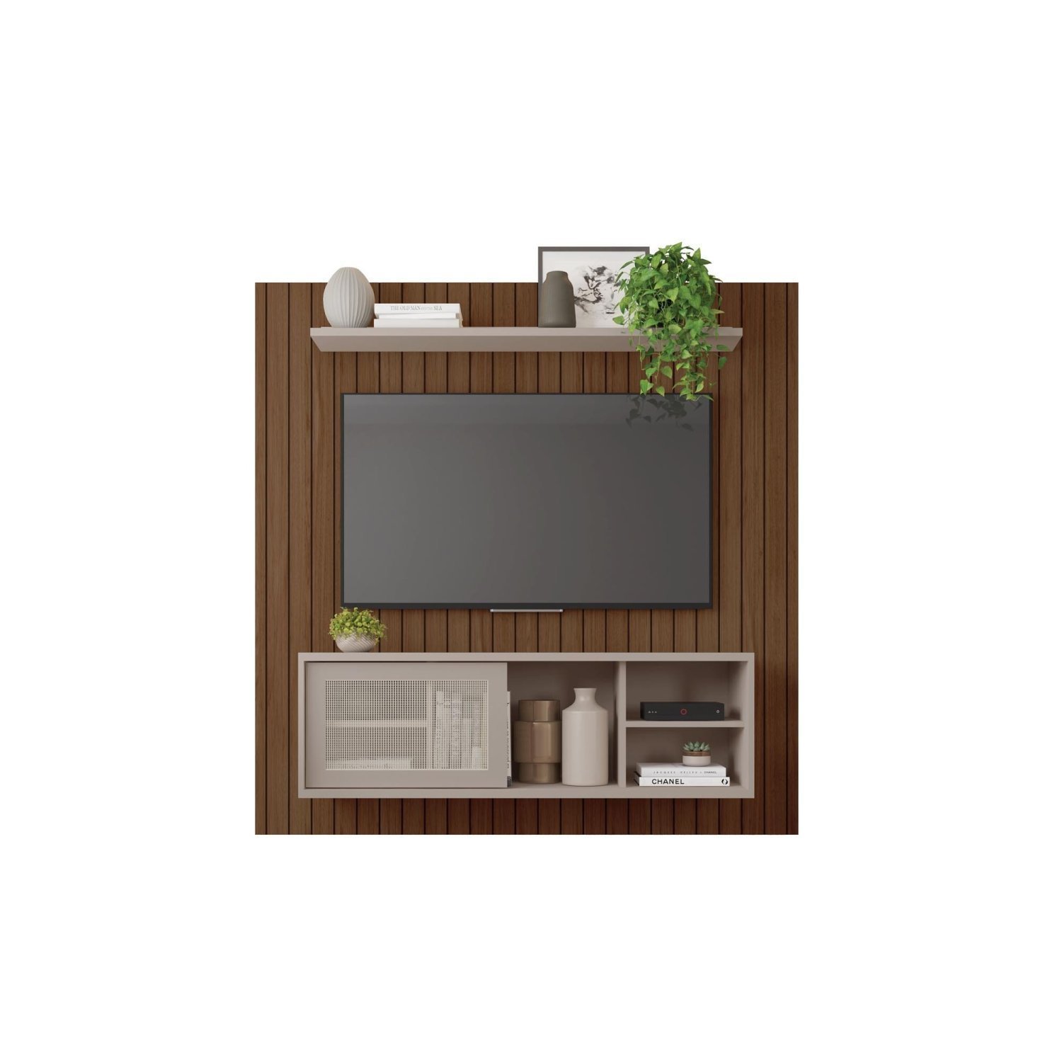 Rack com Painel para TV até 55 Polegadas 1 Porta Elegance Caemmun - 2