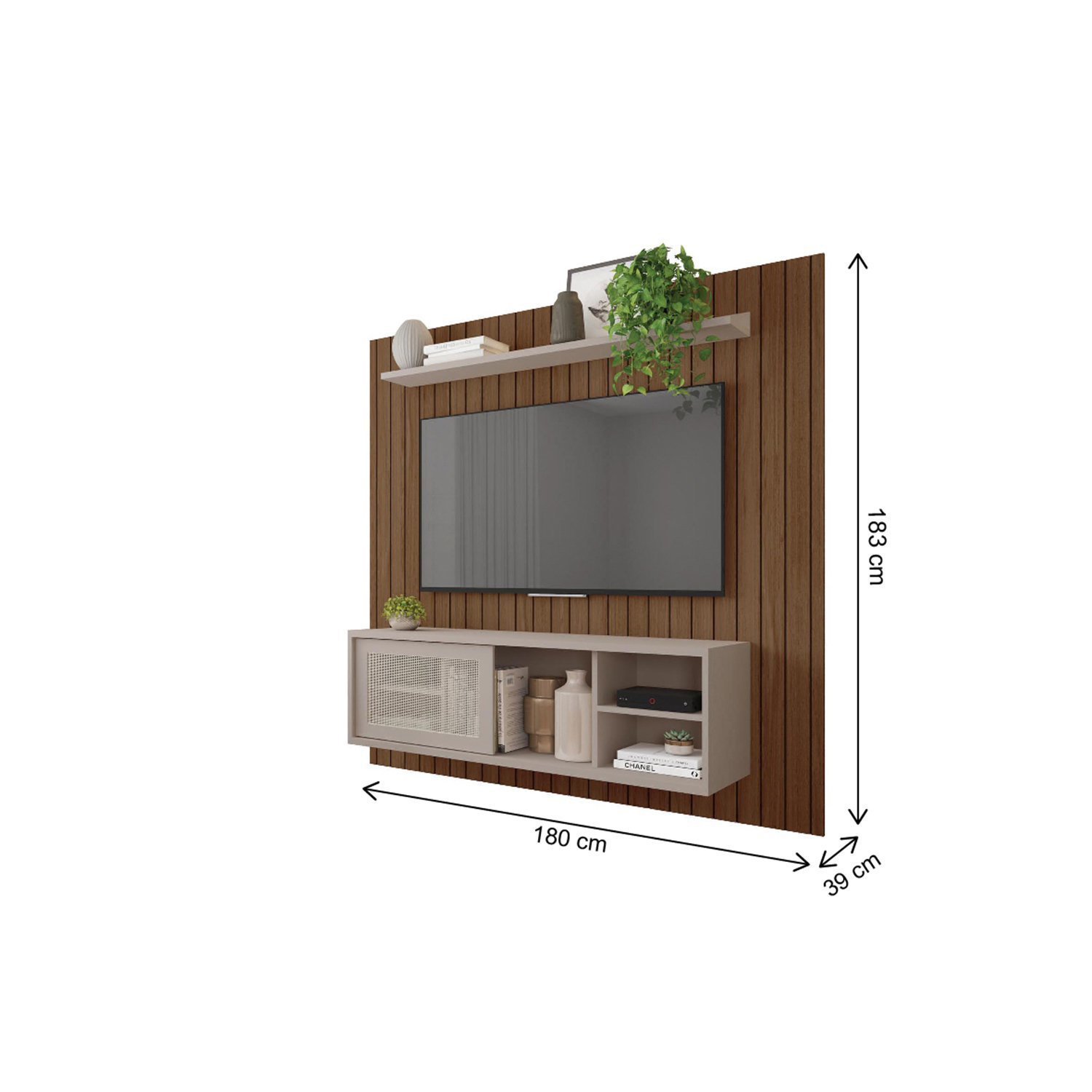 Rack com Painel para TV até 55 Polegadas 1 Porta Elegance Caemmun - 3