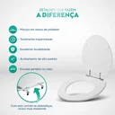 Ver imagem 3 de Assento Sanitário Poliester Carina Silver (Cinza Claro) para Vaso Ideal Standard