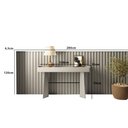 Ver imagem 3 de Aparador com Travessa em Metal 280cm com Painel Ripado Mdf Cor:grigio com Preto