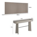 Ver imagem 4 de Aparador com Travessa em Metal 280cm com Painel Ripado Mdf Cor:grigio com Preto