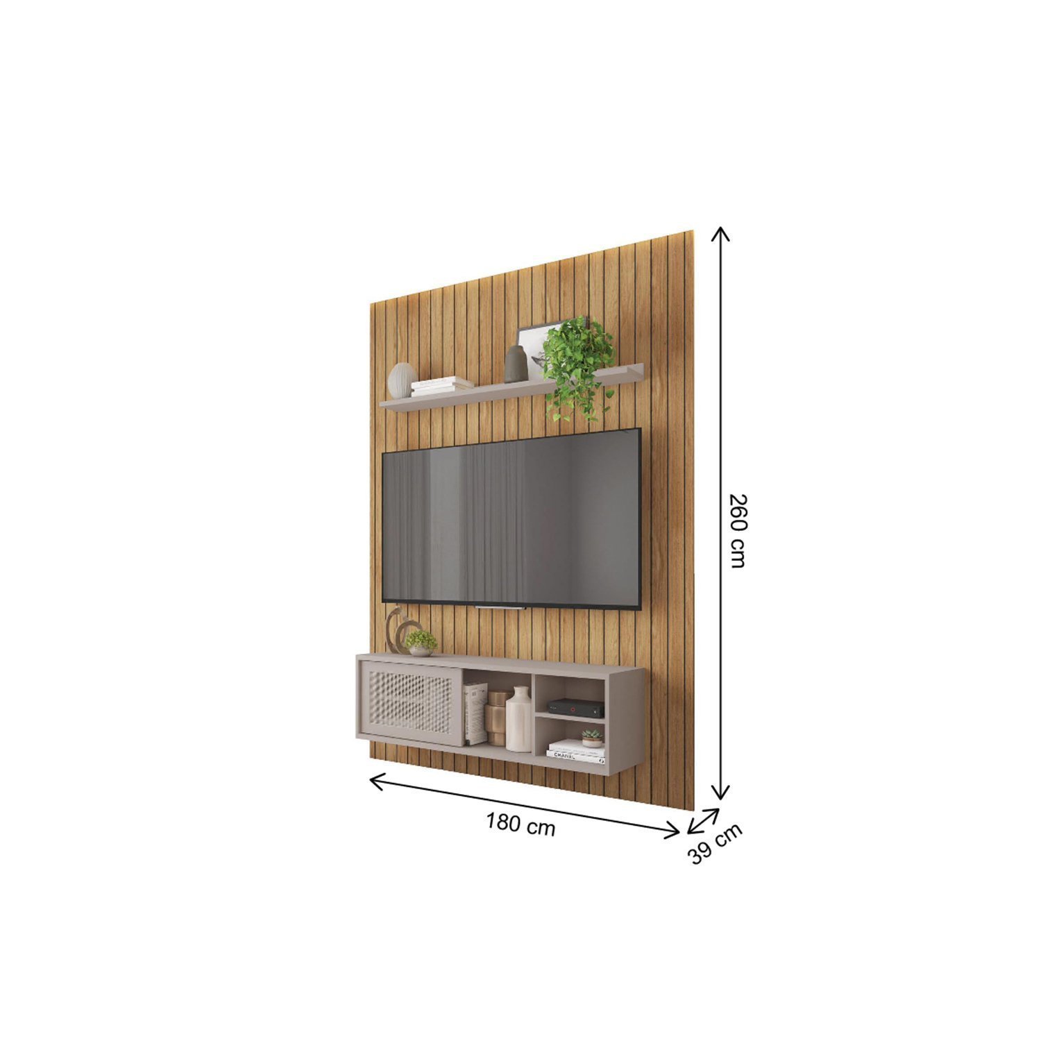 Rack com Painel para TV até 55 Polegadas 1 Porta Elegance Caemmun - 3