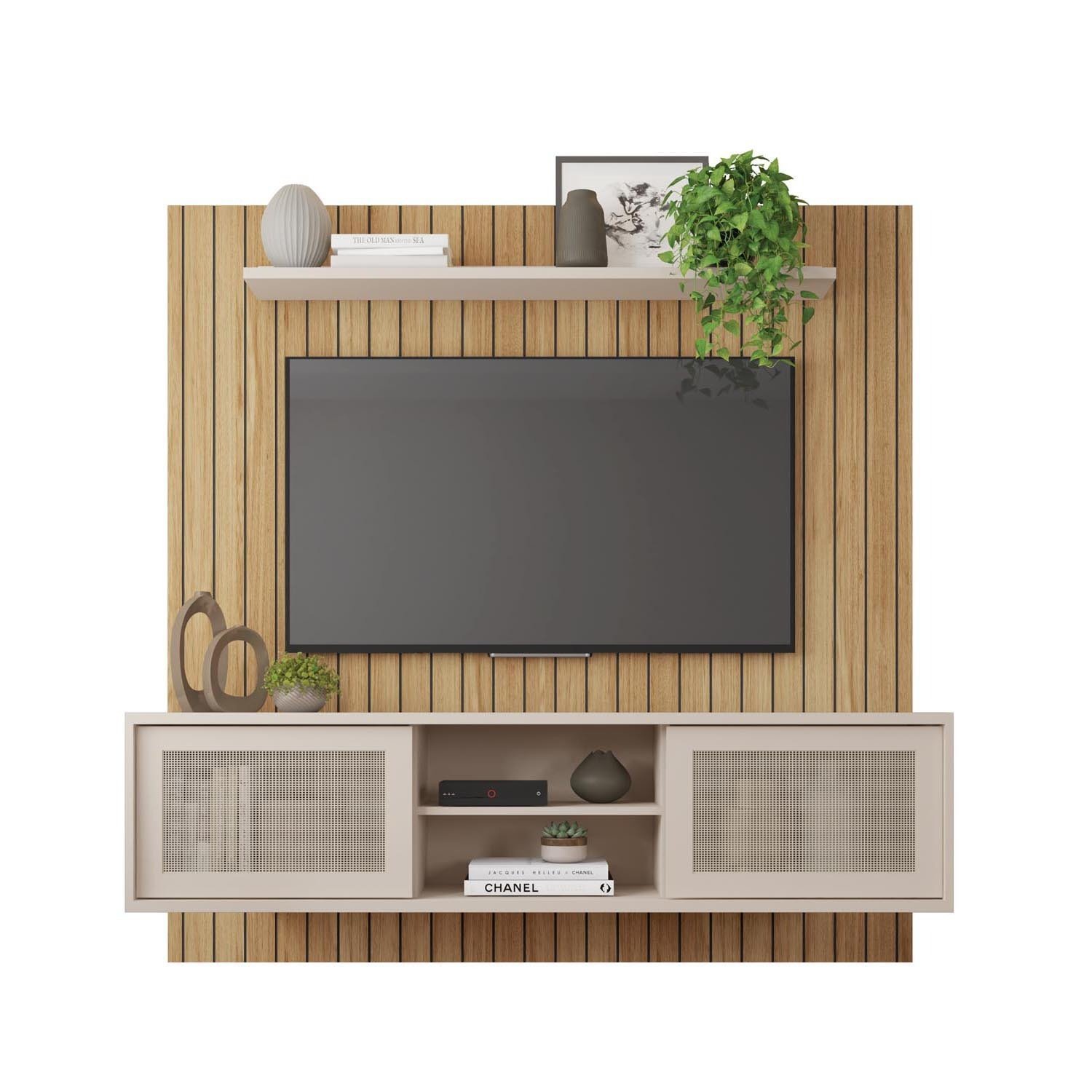 Rack com Painel para TV até 72 Polegadas 2 Portas Elegance Caemmun - 2