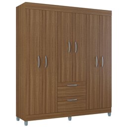 Roupeiro 6 Portas 915 Castanha Poqq Castanha - 1