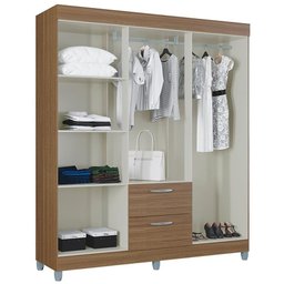 Roupeiro 6 Portas 915 Castanha Poqq Castanha - 7