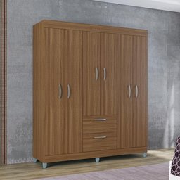 Roupeiro 6 Portas 915 Castanha Poqq Castanha - 3