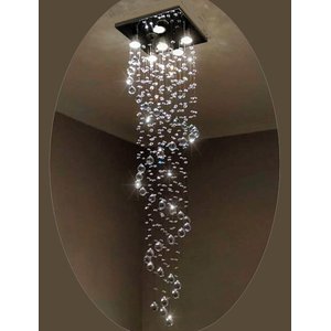 Lustre de Cristal Legítimos 1,00 Metro em Espiral