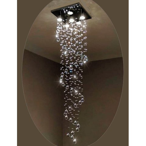 Lustre de Cristal Legítimos 1,00 Metro em Espiral