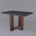 Ver imagem 4 de Sala de Jantar Paola 4 Cadeiras Tampo MDF e Vidro Base Amêndoa 120cm