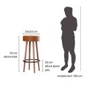 Ver imagem 5 de Kit 4 Banquetas Berlin 70cm Couríssimo Amarula - Salaone