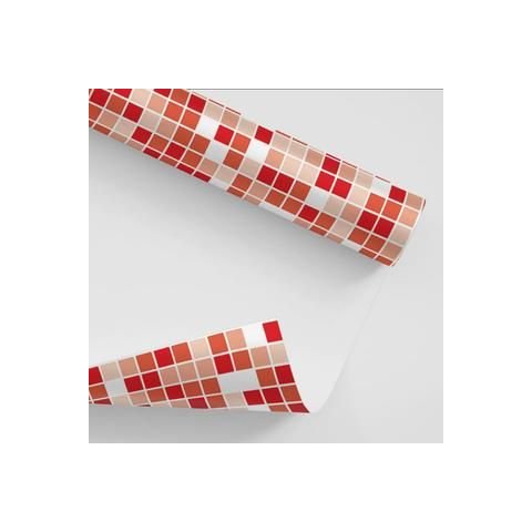 Papel de Parede Leotack Diversos Modelos - Rolo 10 Metros - Pastilha Vermelha Leotack