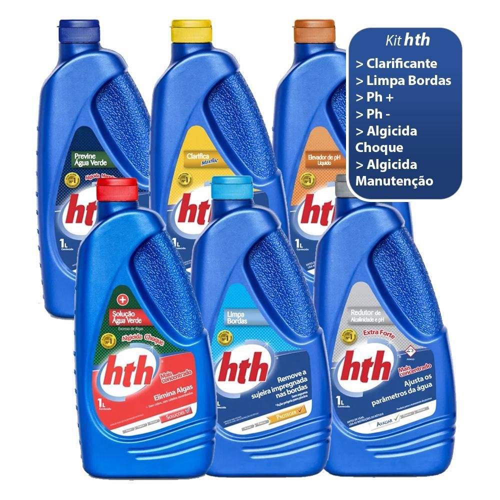 Kit Limpeza e Tratamento Produtos de Piscinas Hth com 6 L | MadeiraMadeira