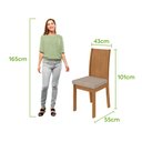 Ver imagem 6 de Conjunto Sala de Jantar Mesa Athenas 180 Tampo no Glass com 6 Cadeiras Athenas - Lopas Amendoa Clean