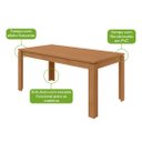 Ver imagem 5 de Conjunto Sala de Jantar Mesa Athenas 180 Tampo no Glass com 6 Cadeiras Athenas - Lopas Amendoa Clean