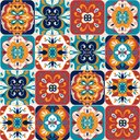 Ver imagem 2 de Adesivo de Azulejo Colorido Abstrato Arte Destaque