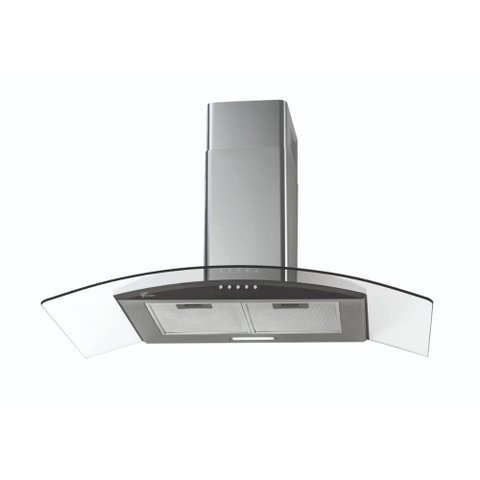 Coifa de Parede 90cm Fischer Fit Vidro Curvo com Função Depurador e Exaustor Inox 220v