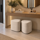 Ver imagem 1 de Kit 2 Puff Trevi Triangulo Moderno Decorativo para Sala Escritorio Tecido Boucle