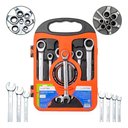 Ver imagem 3 de Kit 7 Chaves de Boca com Catraca Articulada Aço Cromo