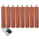 Ver imagem 1 de Conjunto 8 Pés de Madeira 20cm Pé Palito Pés para Móveis Dimader Mel