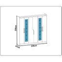 Ver imagem 4 de Guarda Roupa 6 Portas 4 Gavetas com Espelho Chicago 