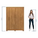 Ver imagem 5 de Guarda-Roupa com 6 Portas e 2 Gavetas Marrom/Freijó