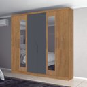 Ver imagem 1 de Guarda Roupa 6 Portas 4 Gavetas com Espelho Chicago Atualle Móveis