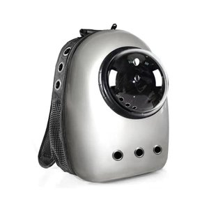 Mochila Sabrina Pet Panorâmica Prizi Cinza 43x22x30cm