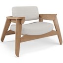 Ver imagem 1 de Poltrona Decorativa para Sala Living Concept L02 Nature Bouclê Cru - Lyam Decor