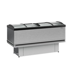 Ilha Vidro Curvo Gesv190cti Gelopar Ilha para Congelados 1,89m Vidro Curvo Tipo Inox 220v - 1