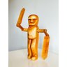 Escultura Homem Cata-Vento 35 Mestre Fida. Artesanal Madeira - 3