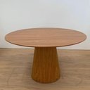 Ver imagem 2 de Mesa de Jantar Redonda Cone 160 Cm Freijó Cor Marrom