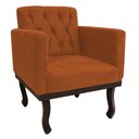 Ver imagem 4 de Kit Diva Recamier Juliana 140cm Lado Direito e 01 Poltrona Classic Suede Terracota - Amarena Móveis