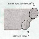 Ver imagem 5 de Tapete Passadeira 50x100cm Classic Felpudo Liso Cinza