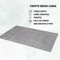 Tapete Passadeira 50x100cm Classic Felpudo Liso Cinza - 3