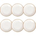 Ver imagem 1 de Conjunto 6 Pratos Rústicos Tramontina 25cm Rasos Porcelana Decorado Marrom