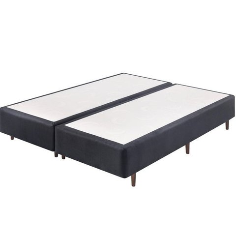 Base Box Somiê Queen Uni 37x158x198cm Azul/Marinho Ecoflex