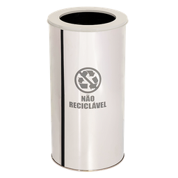 Lixeira Coleta Seletiva Aro 95l de Aço Inox - Verde - 8