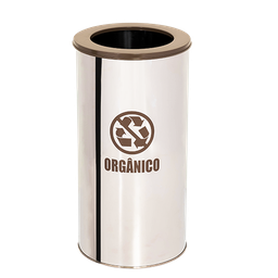 Lixeira Coleta Seletiva Aro 95l de Aço Inox - Verde - 6