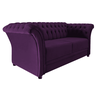 Sofá Recamier Divã Chesterfield 185cm Sofia Suede Roxo Capitonê- Mabe Magazine - 3