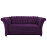Sofá Recamier Divã Chesterfield 185cm Sofia Suede Roxo Capitonê- Mabe Magazine - 2