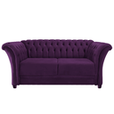 Ver imagem 2 de Sofá Recamier Divã Chesterfield 185cm Sofia Suede Roxo Capitonê- Mabe Magazine
