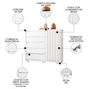 Ver imagem 6 de Cômoda Sapateira 1 Porta 5 Gavetas 125cm Duetto Branco Albatroz