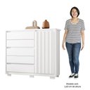 Ver imagem 4 de Cômoda Sapateira 1 Porta 5 Gavetas 125cm Duetto Branco Albatroz