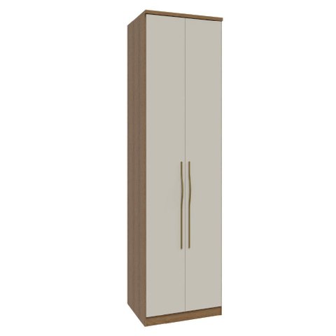 Guarda Roupa Modulado 02 Portas com Prateleiras 234cm Setiba - Jequitibá/Palha