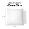 Kit Almofada Grande para Sofá Decorativa 4 Unidades 60cm x 60cm com Refil de Silicone - 7