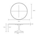 Ver imagem 3 de Mesa de Jantar Tulipa Saarinen Redonda 60cm Tampo Nogueira - Branco